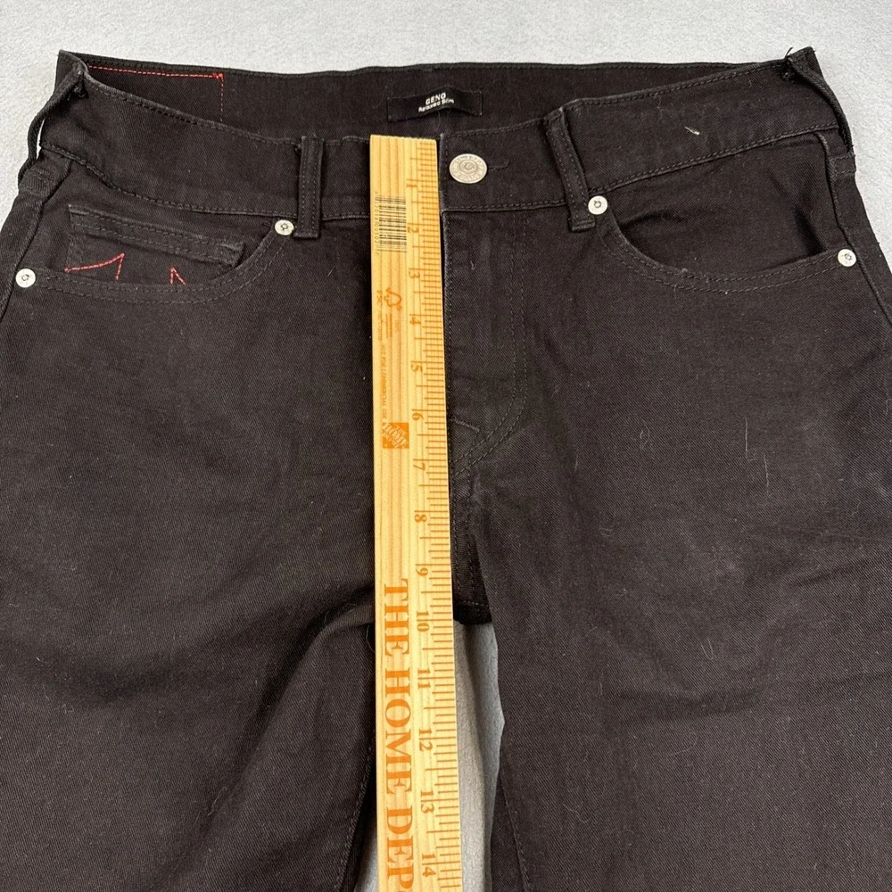 True Religion Jeans World Tour Men's 32 Geno Relaxed Slim Black Zip Button